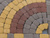 Плитка тротуарная вибропрессованная ГОСТ 17608-91 серия Готика h = 50 мм красная/желтая хаки #2
