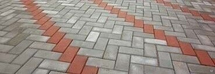 Плитка тротуарная вибропрессованная ГОСТ 17608-91 серия Кирпич 100х200х80 мм красная/желтая хаки #1