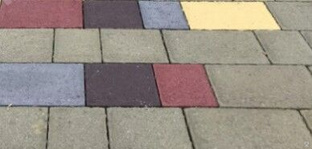 Плитка тротуарная вибропрессованная ГОСТ 17608-91 серия Новый город h = 50 мм желтая с диоксидом 