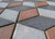 Плитка тротуарная вибропрессованная ГОСТ 17608-91 серия Фигурная h = 70 мм красная/желтая хаки #1
