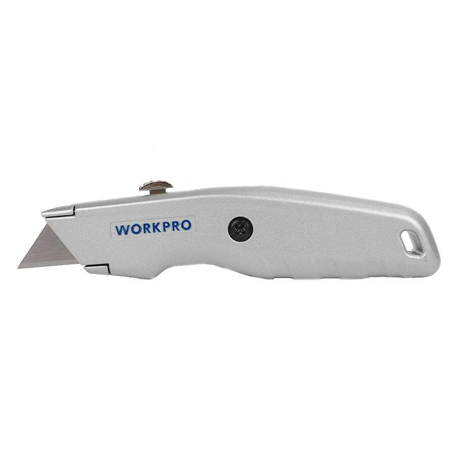 Алюминиевый выдвижной строительный нож 160×37×21 мм WORKPRO WP213006 1