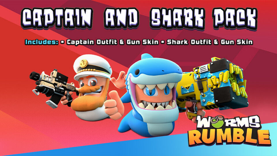 Игра для ПК Team17 Digital Ltd Worms Rumble - Captain & Shark Double Pack