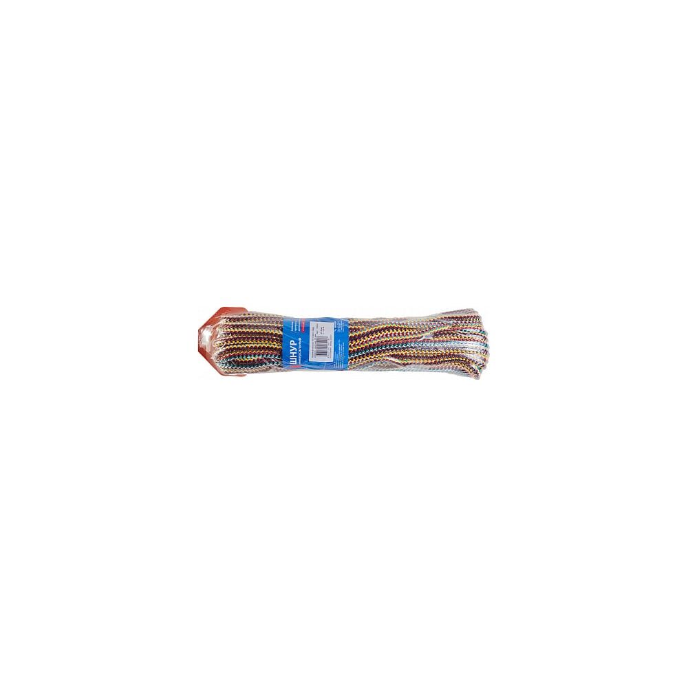 Универсальный вязаный шнур Tech-Krep ПП 8 мм с сердечником, цветной, 200 м