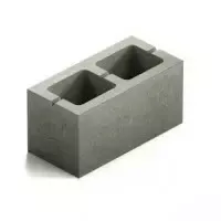 Блок бетонный КСР В5 390х190х188 серый