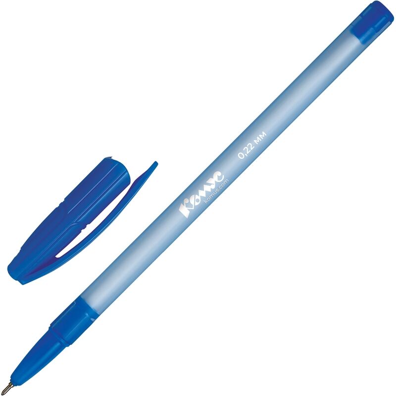 Ручка шариковая неавтоматическая Комус Glide Stick синяя (толщина линии 0.22 мм)
