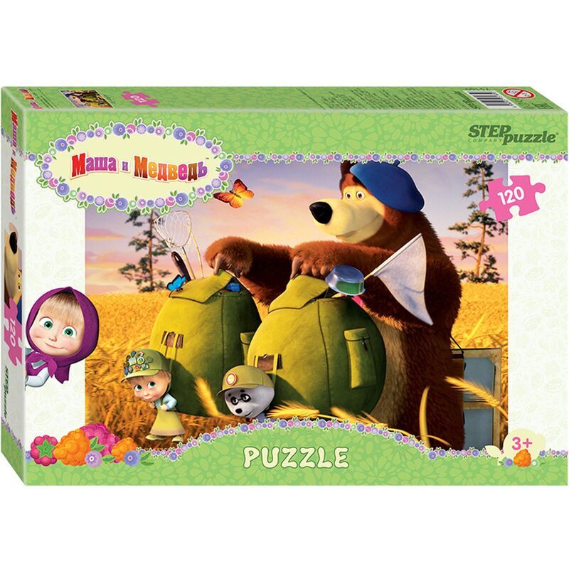Пазл (мозаика) puzzle 120 Маша и Медведь - 2 (Анимаккорд), 75160 STEP puzzle company
