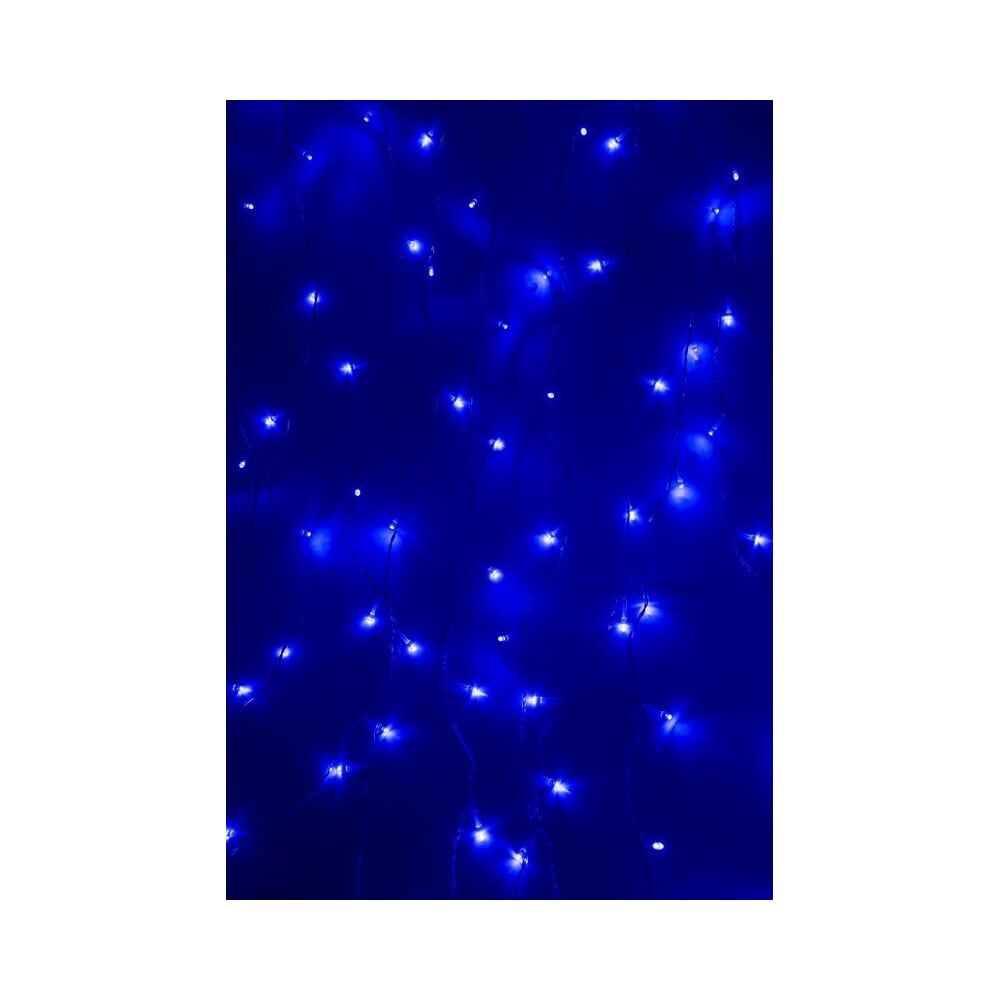 Гирлянда Neon-Night ДОЖДЬ занавес 1,5х1 м, прозрачный ПВХ, 96LED синие IP20