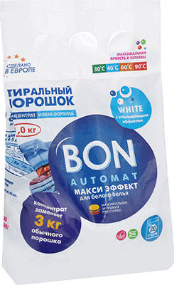 Концентрированный стиральный порошок BON BN-125 Automat МАКСИ Эффект УНИВ. с отбел. эфф. 1 кг