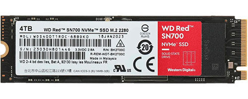 SSD накопитель Western Digital M.2 Red SN700 4000 Гб PCIe 3D TLC (WDS400T1R0C)