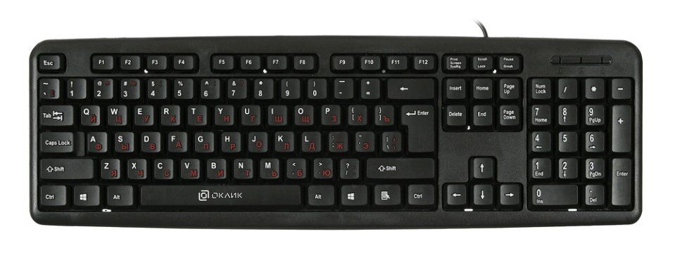 Клавиатура Oklick 1185967 90MV2 черный USB