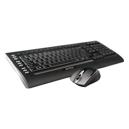 Клавиатура A4Tech + мышь 9300F клав:черный мышь:черный USB беспроводная Multimedia