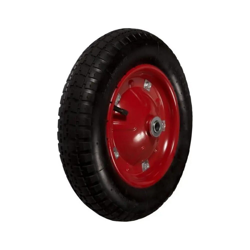 Пневматическое колесо TOR PR 2400-3-8 металлический обод, симметричная ступица, шарикоподшипник (340 мм, ось 20 мм, 3.00
