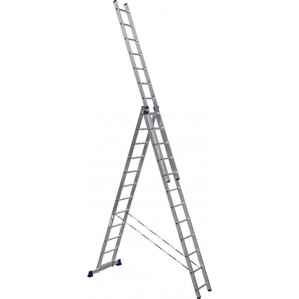 Универсальная алюминиевая трехсекционная лестница Алюмет Серия H3