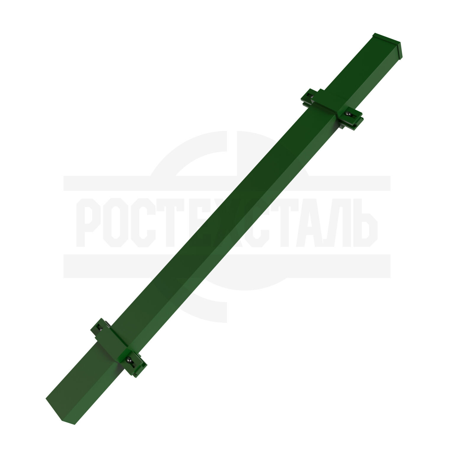 Столб для 3д забора профильный 1000 мм 60х40 мм зеленый (RAL 6005)
