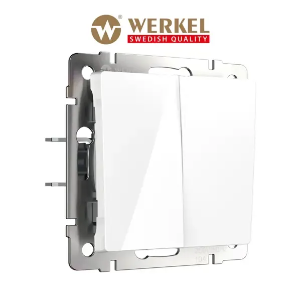 Выключатель Werkel двухклавишный (белый) W1120001