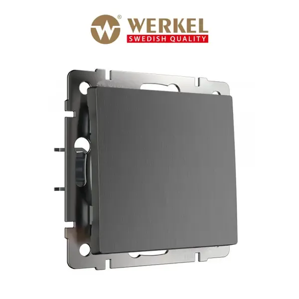 Выключатель Werkel одноклавишный (графит рифленый) W1110004