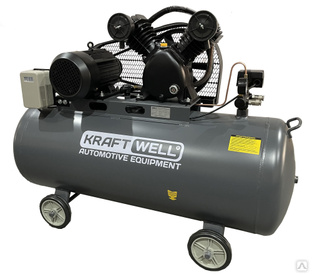 KraftWell KRW-AC580-200L Компрессор поршневой 580 л/мин, 10 бар, 200 л, 380В #1
