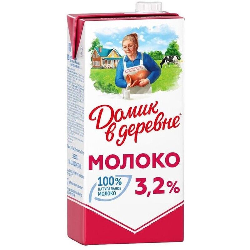 Молоко Домик в деревне ультрапастеризованное 3.2% 925 мл