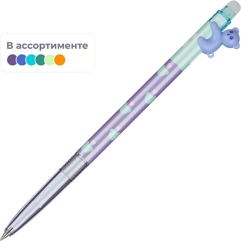 Ручка гелевая со стираемыми чернилами M&G Adorable Pet синяя (толщина линии 0.38 мм)