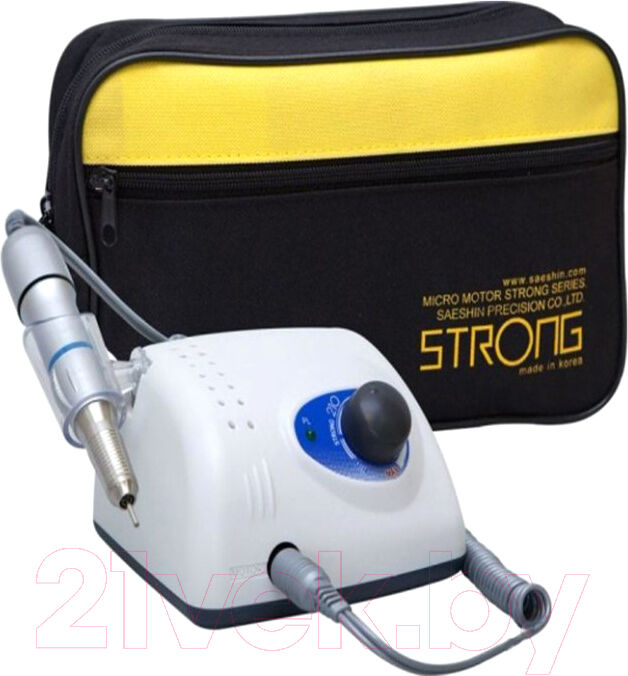 Аппарат для маникюра STRONG 210/107II без педали с сумкой 35000 об/мин Strong