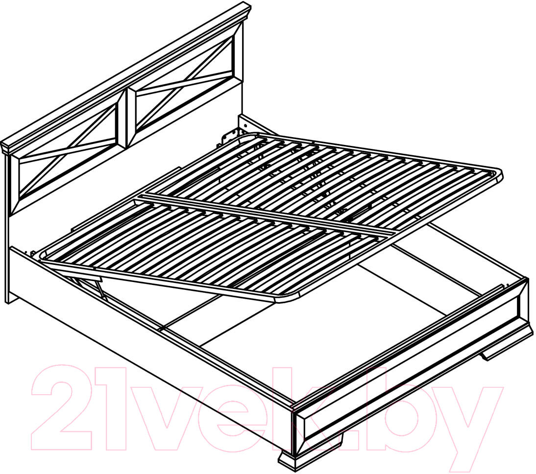 Двуспальная кровать Black Red White Marselle LOZ160x200 с подъемным механизмом 2