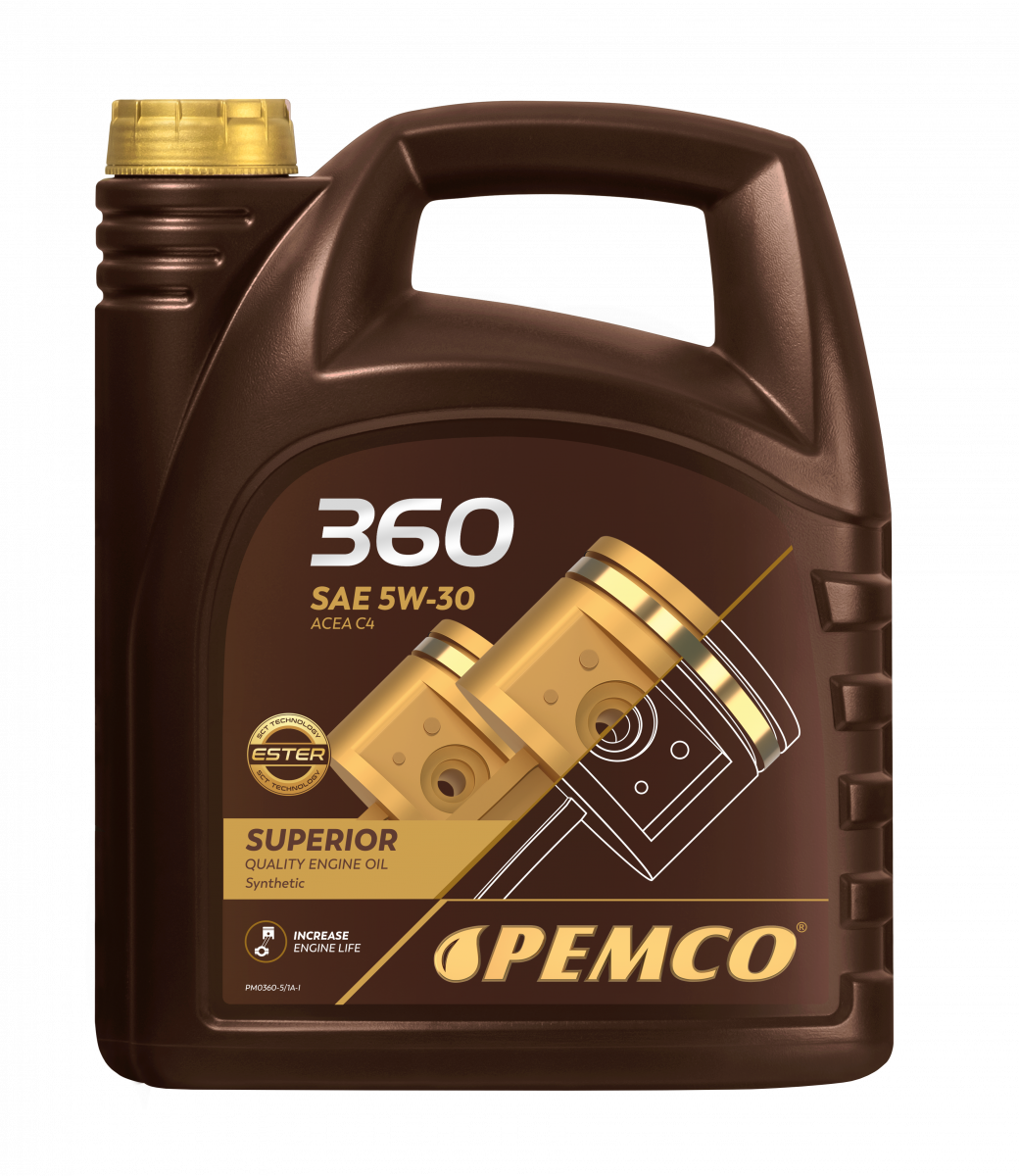 Моторное масло PEMCO 360 5W-30 SN синтетическое, 5л (PM0360-5)