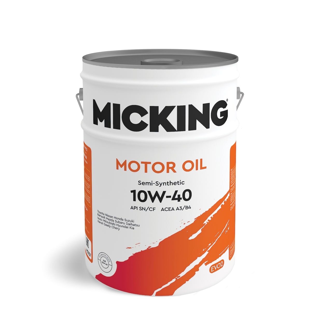 Моторное масло Micking Motor Oil EVO2 10W-40 SN/CF A3/B4 полусинтетическое 20л (M2157)