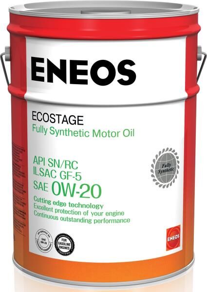 Моторное масло ENEOS Ecostage 0W-20 SN синтетическое 20л (8801252022039)