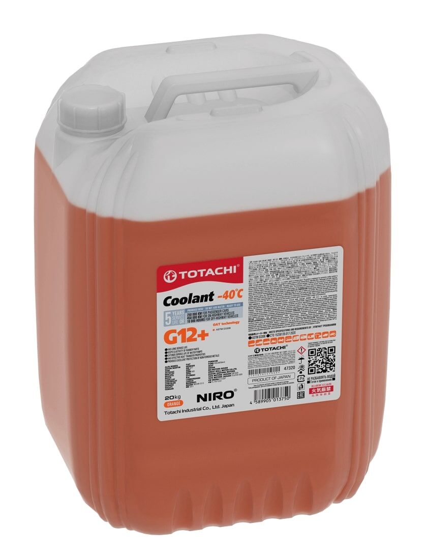 Антифриз TOTACHI NIRO COOLANT Orange -40°C G-12+ 20кг (47320)