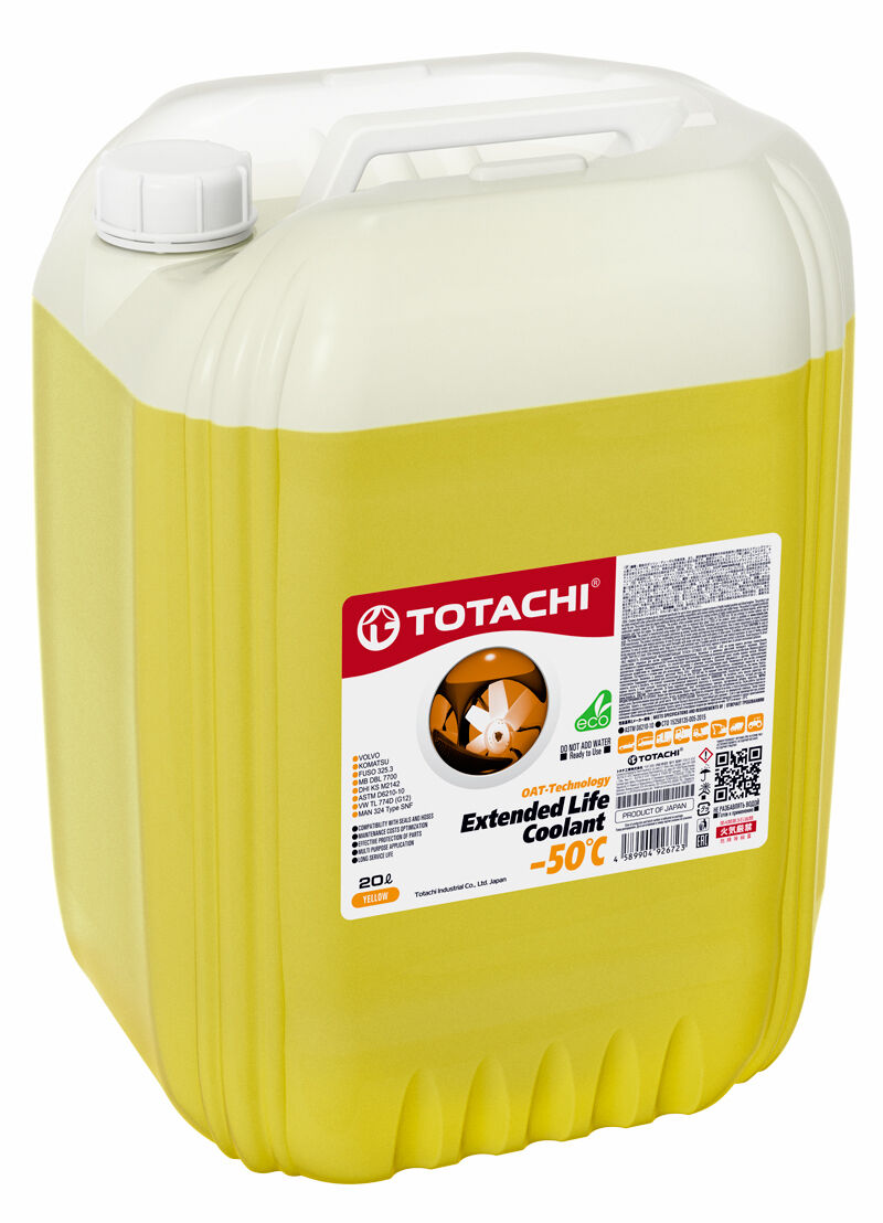 Антифриз TOTACHI ELC Yellow -50°C 20л (43820)