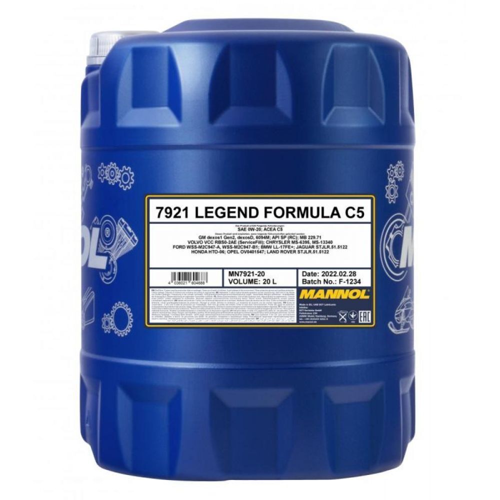 Моторное масло Mannol 7921 LEGEND FORMULA C5 0W-20 20л (792120)