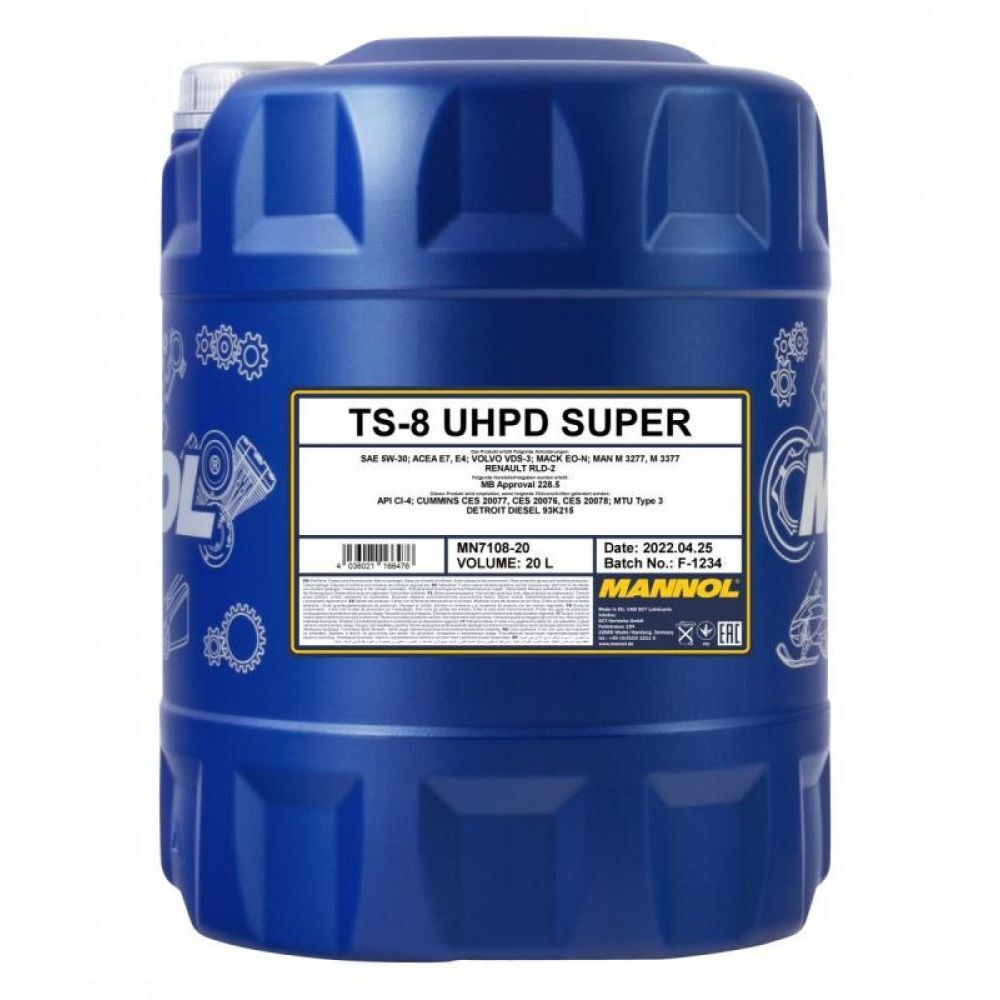 Моторное масло Mannol 7108 TS-8 SUPER UHPD 5W-30 20л (1260)
