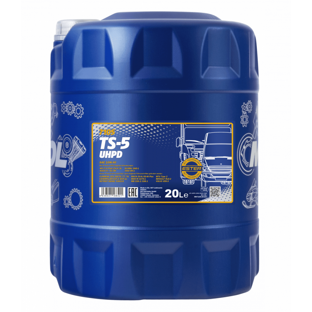 Моторное масло Mannol 7105 TS-5 UHPD 10W-40 20л (1257)