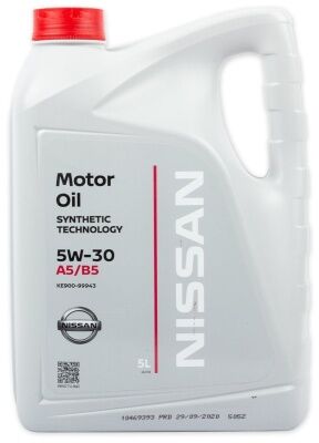 Моторное масло NISSAN Motor Oil SAE 5W-30 5л (KE90099943)