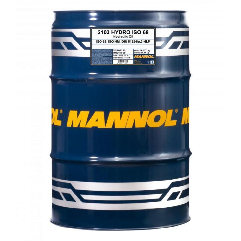 Гидравлическое масло Mannol 2103 Hydro ISO 68 60л (1907)