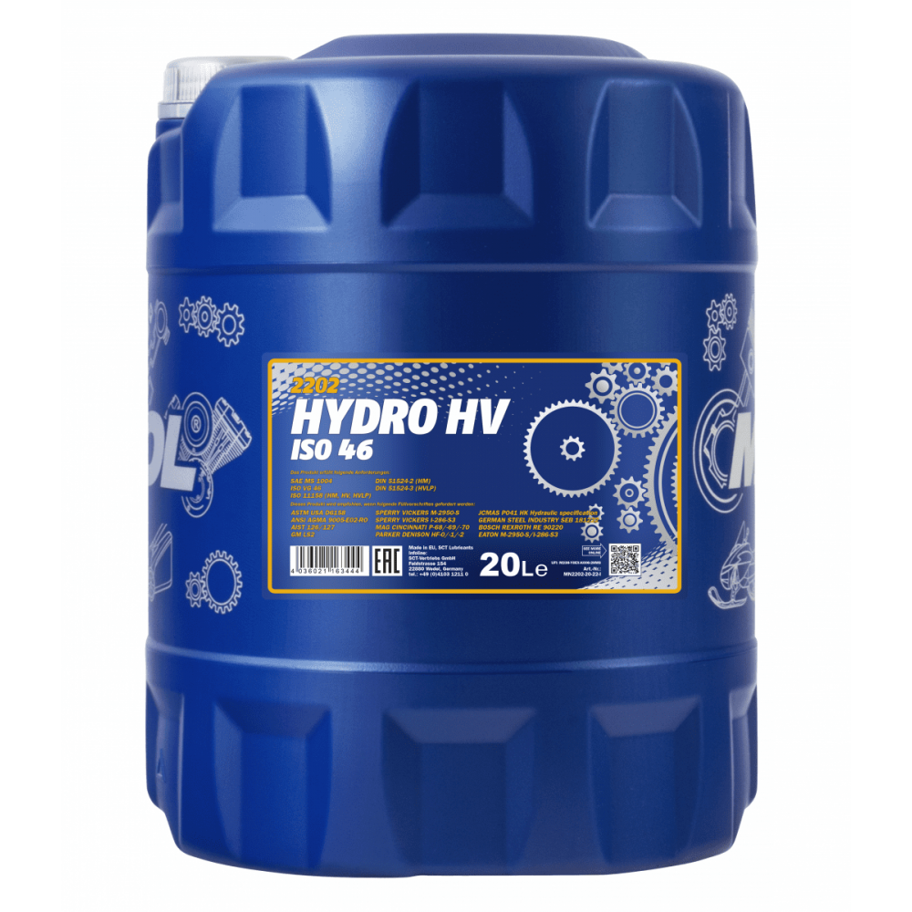 Гидравлическое масло Mannol Hydro HV ISO 46 20л (1931)