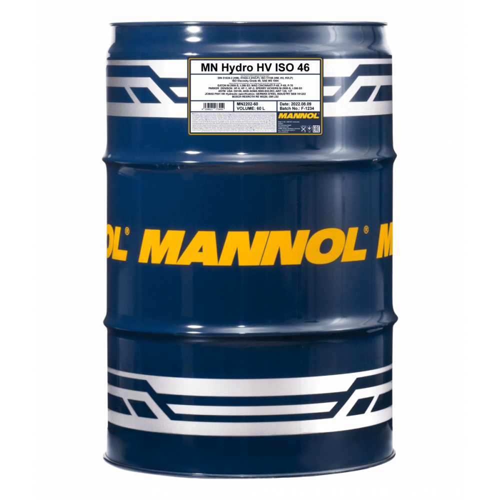 Гидравлическое масло Mannol Hydro HV ISO 46 60л (1913)