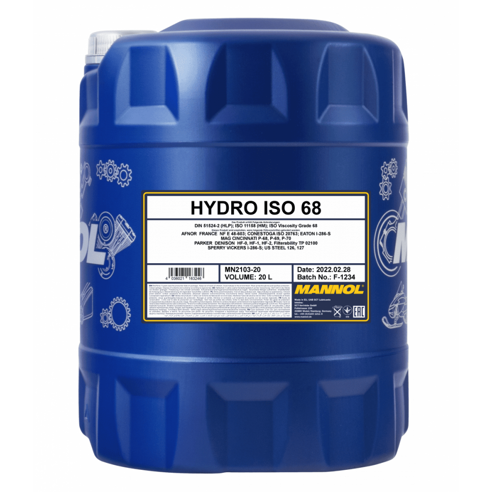 Гидравлическое масло Mannol Hydro ISO 68 20л (1929)