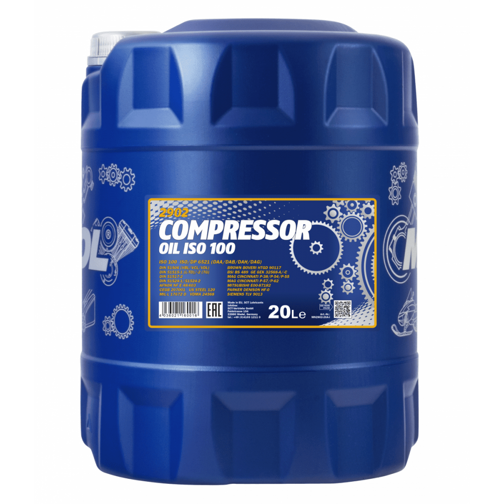 Компрессорное масло Mannol Compressor Oil ISO 100 20л (1934)