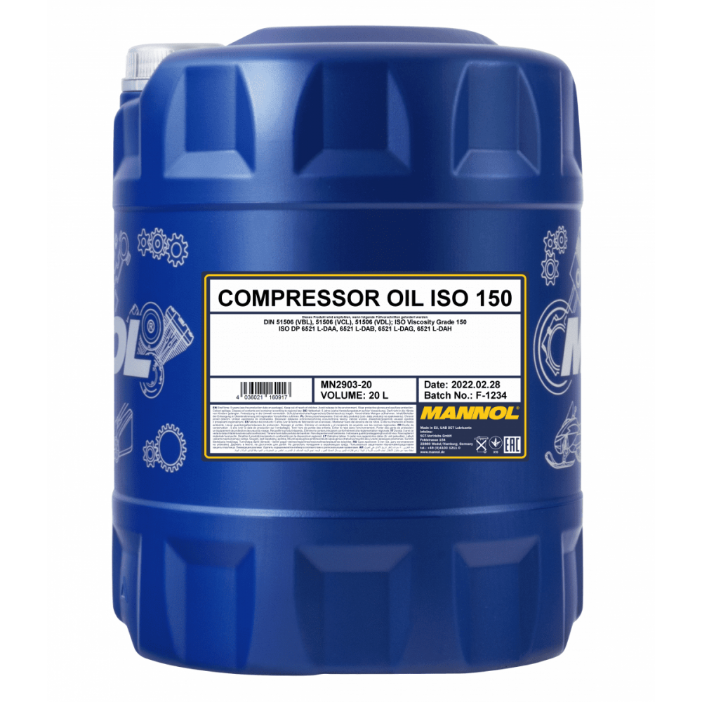 Компрессорное масло Mannol Compressor Oil ISO 150 20л (5002)