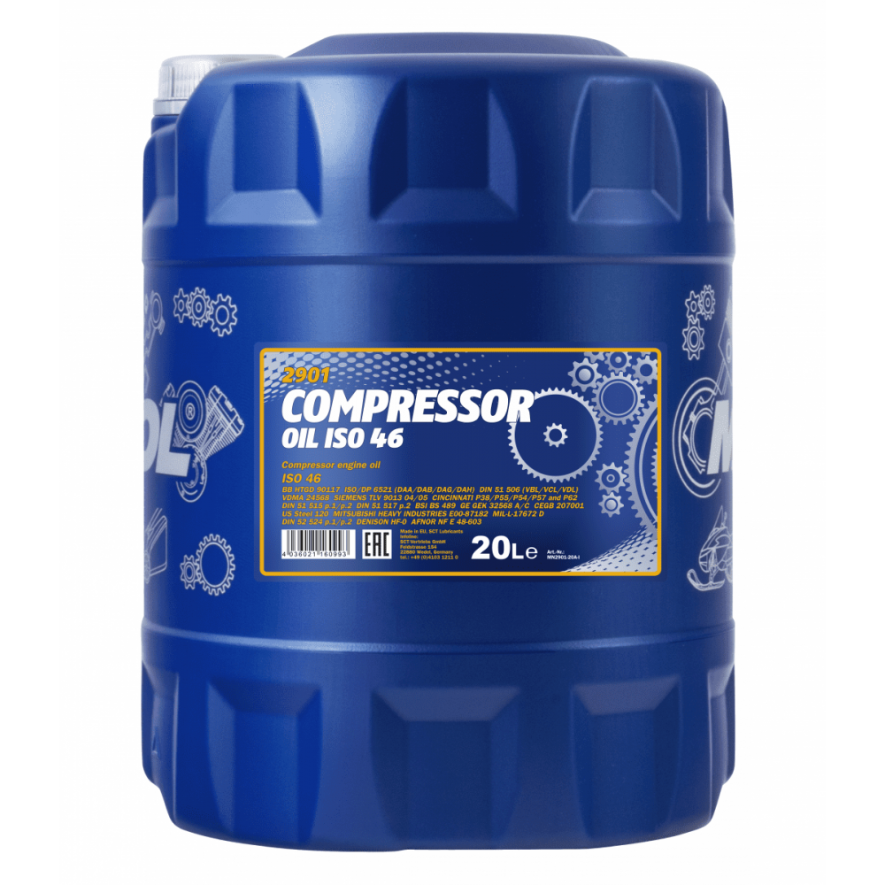 Компрессорное масло Mannol Compressor Oil ISO 46 20л (1935)