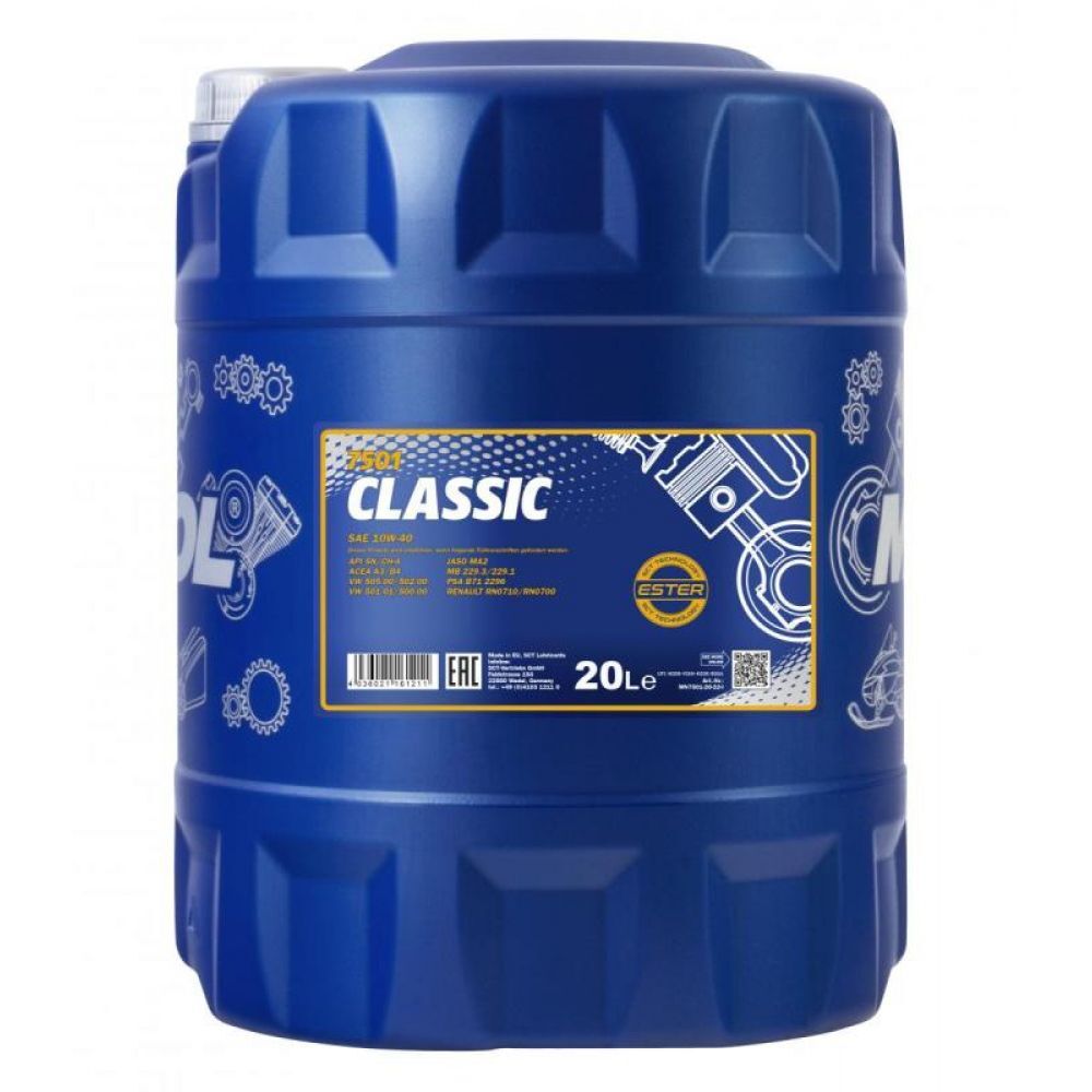 Моторное масло Mannol 7501 CLASSIC 10W-40 20л (1185)
