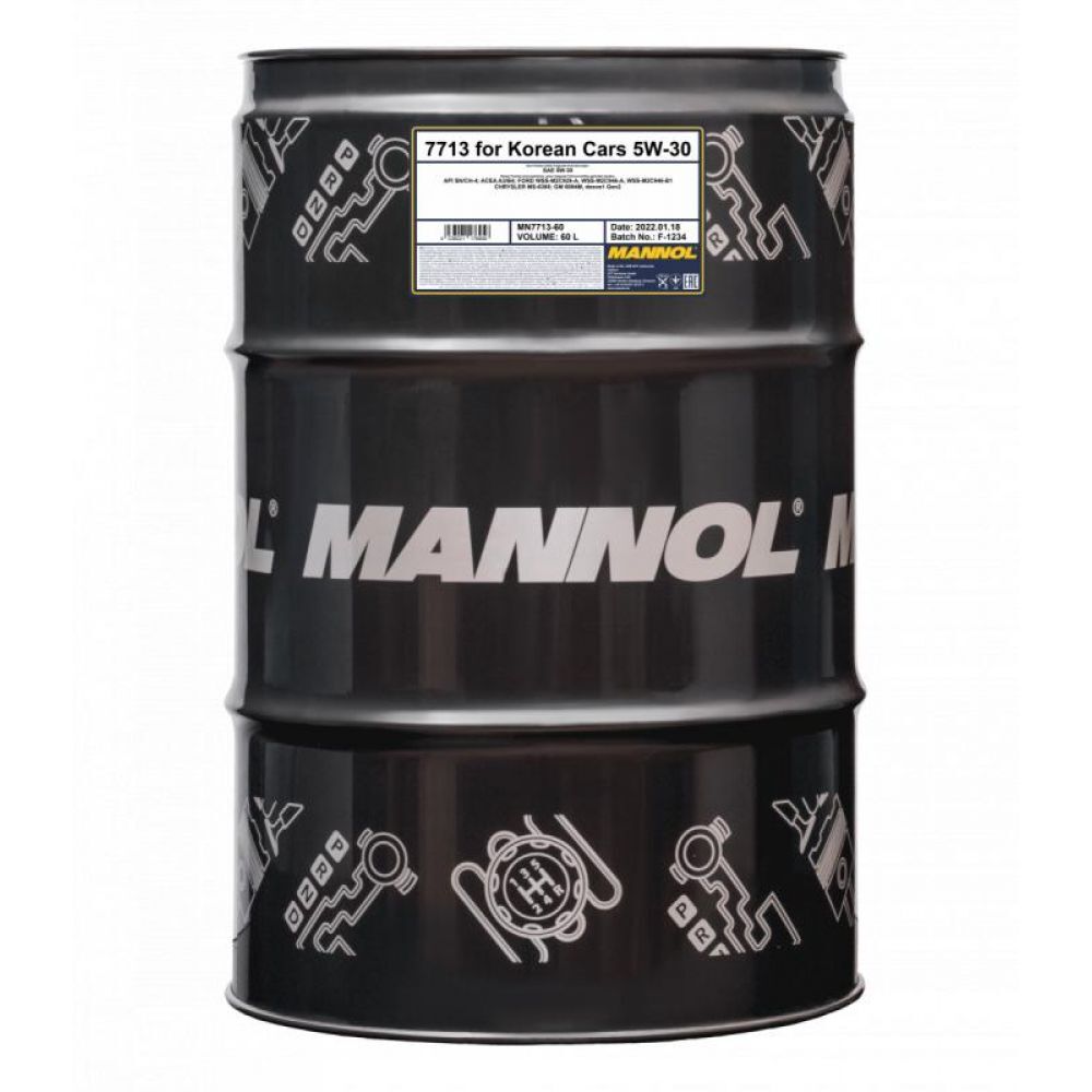 Моторное масло Mannol 7713 FOR KOREAN CARS 5W-30 60л (7024)
