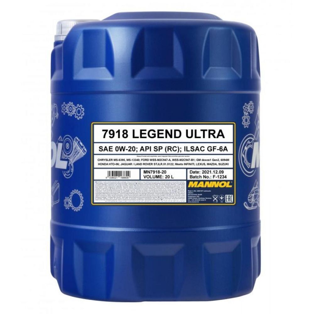 Моторное масло Mannol 7918 LEGEND ULTRA 0W-20 20л (791820)