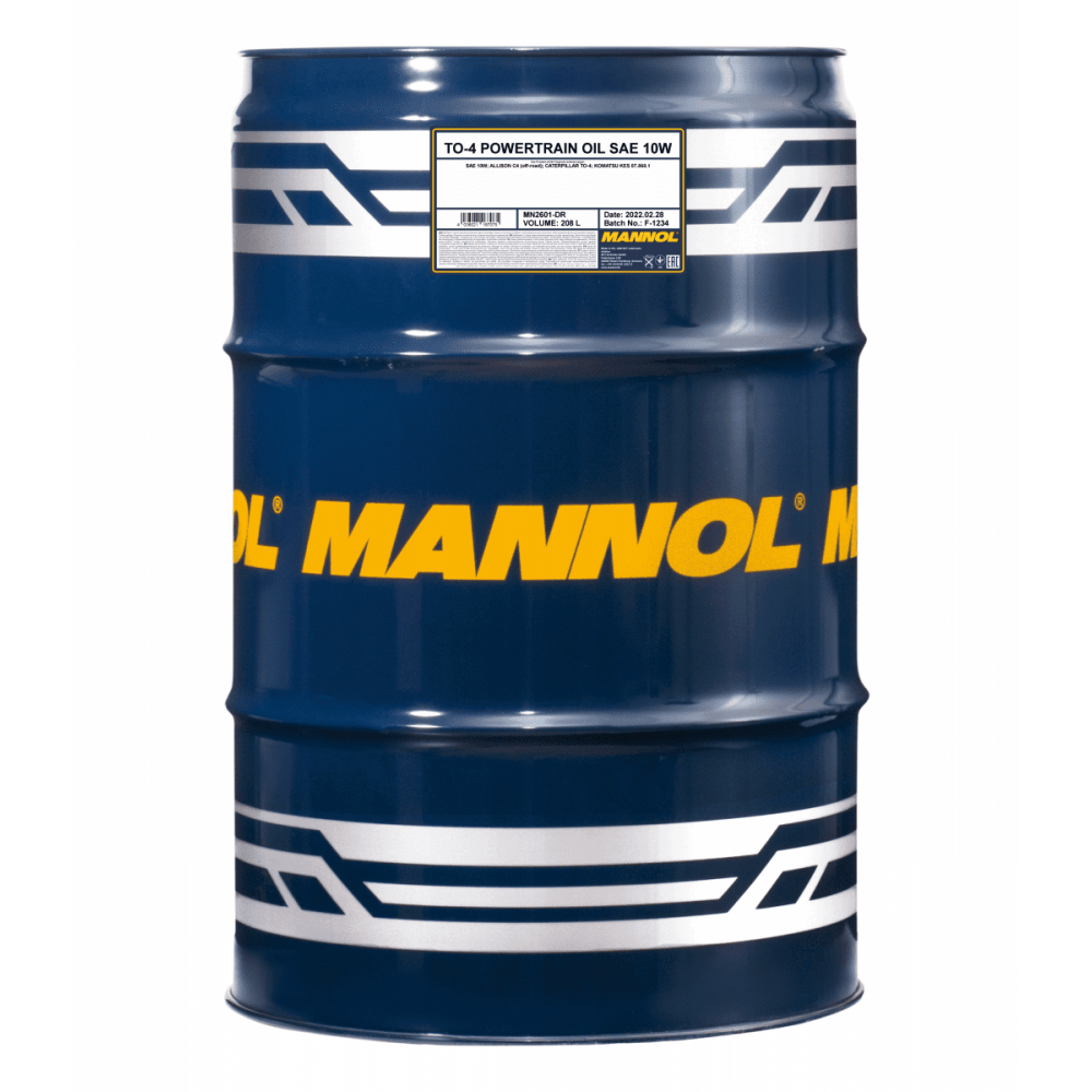 Трансмиссионное масло Mannol TO-4 Powertrain Oil 10W 208л (3004)