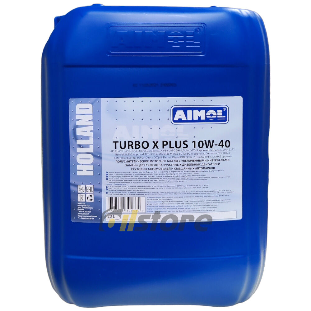 Моторное масло AIMOL Turbo X Plus 10W-40 20л (8717662390630)