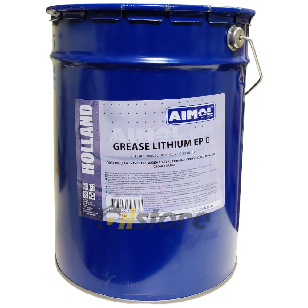 Смазка AIMOL Grease Lithium EP 0 18кг (8717662398636)