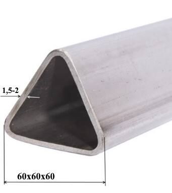 Труба стальная треугольная 60x60x60x1.5-2 мм