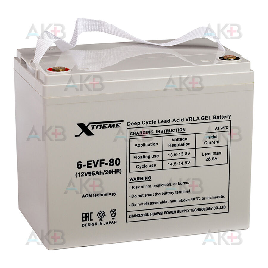 Аккумулятор Xtreme 6-EVF-80 95 Ah (260x168x215)