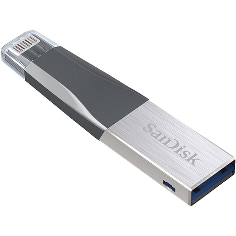Флешка USB SanDisk 16GB iXpand Mini Flash Drive Lightning to USB-A Black